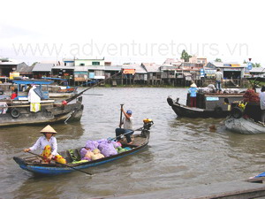 Marché flottant Cairang à Cantho